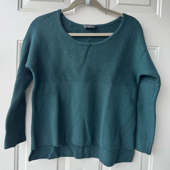 Aritzia Babaton Italian Merino Wool Longsleeve Sweater Pullover Sz S Dark Green - Picture 2 of 7